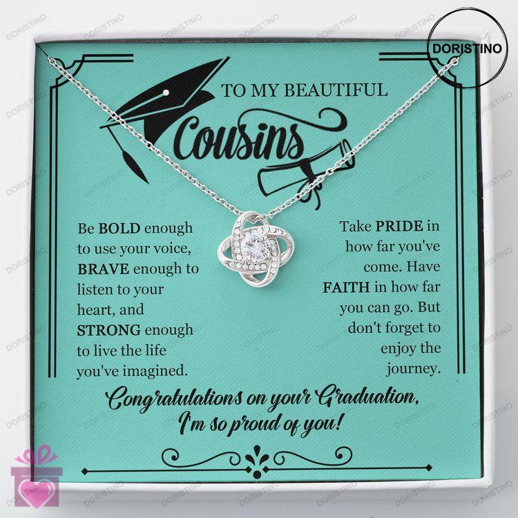 Cousin Necklace  Graduation Necklace Gift For Cousin Congrat  Love Knot Doristino Trending Necklace